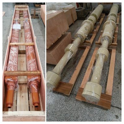 Metallurgia 3 estágios cilindros hidráulicos pesados com tubo de cilindro 27SiMn