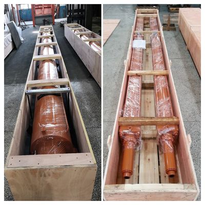 21 Mpa Pressão de Operação Fábrica de aço cilindros hidráulicos pesados com comprimento de curso adaptado
