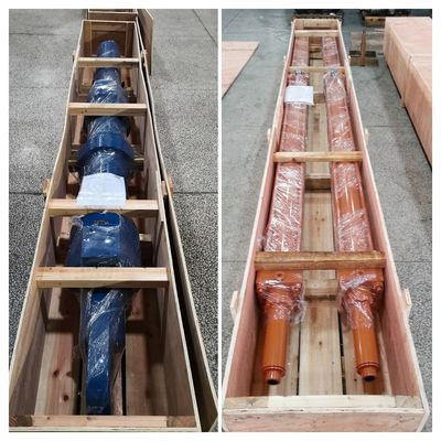 32 Mpa Pressão de ensaio Fábrica de aço cilindros hidráulicos pesados com comprimento de curso adaptado